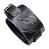 Bracelet Loup Cuir Noir